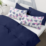 Set of pillowcases BLUE FLAMINGO PALM L - image-0